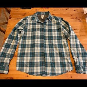 Men's LL BEAN Long-Sleeve Cresta Hiking Shirt Teal